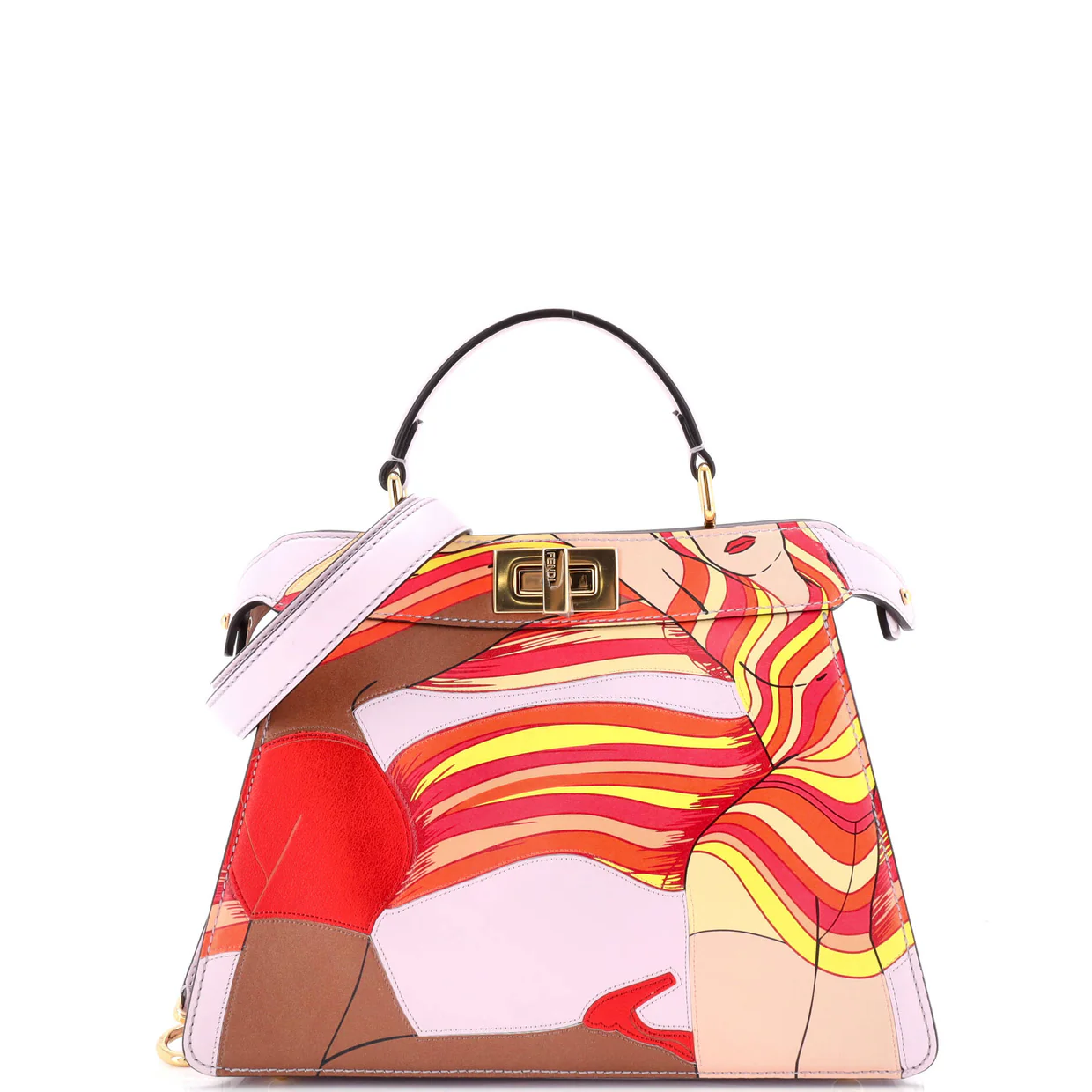 Antonio Lopez Peekaboo ISeeU Bag Printed Leather Inlay Small - Deep Luxury