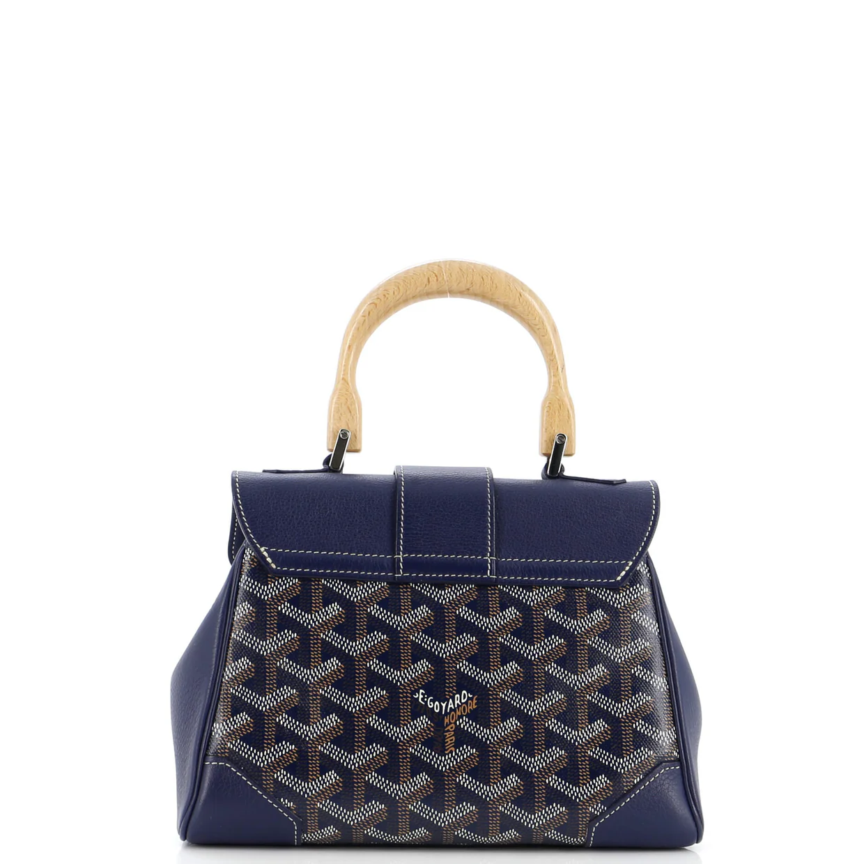 Saigon Top Handle Bag Coated Canvas with Leather Mini - Deep Luxury