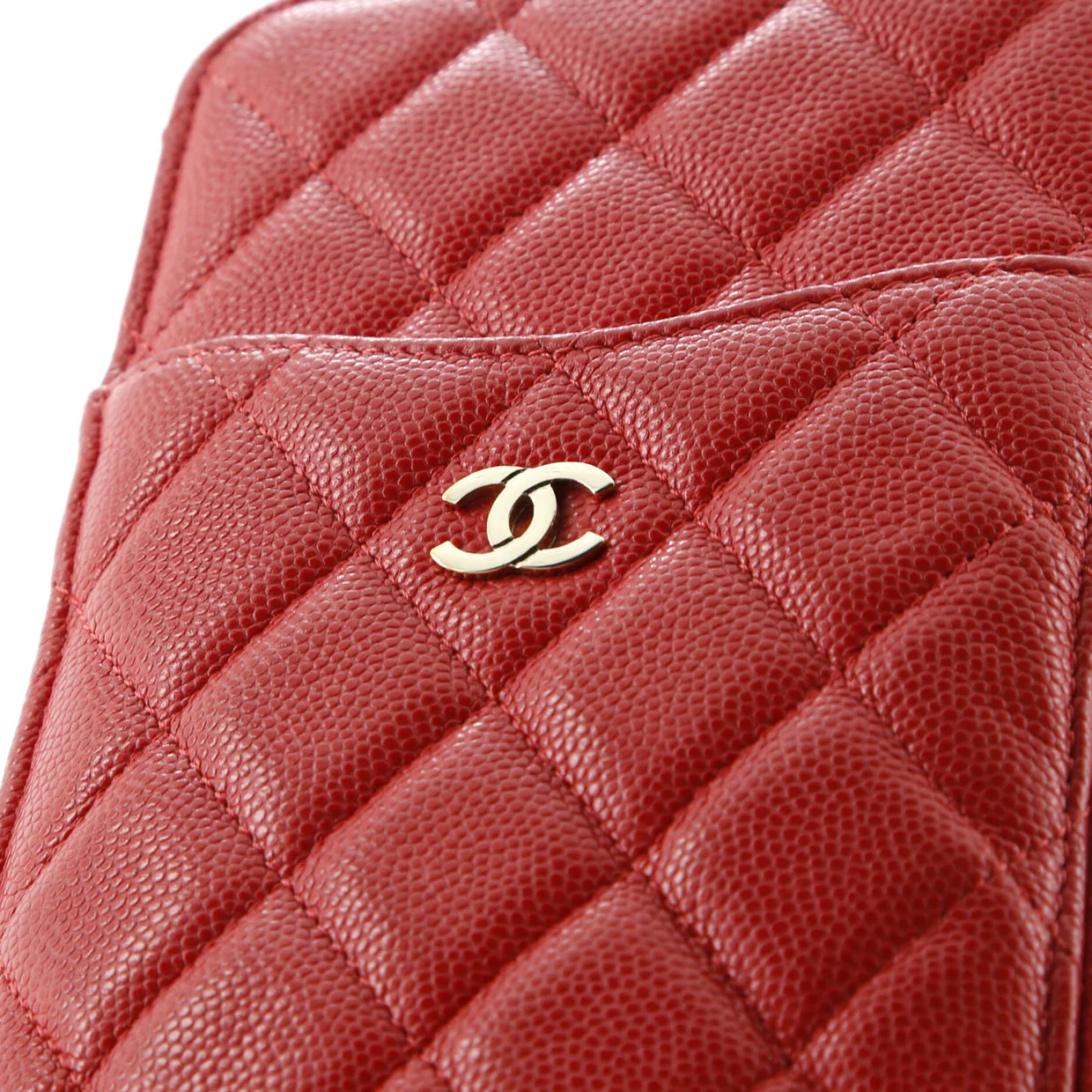 Classic Phone Case Pouch Quilted Caviar - Deep Luxury