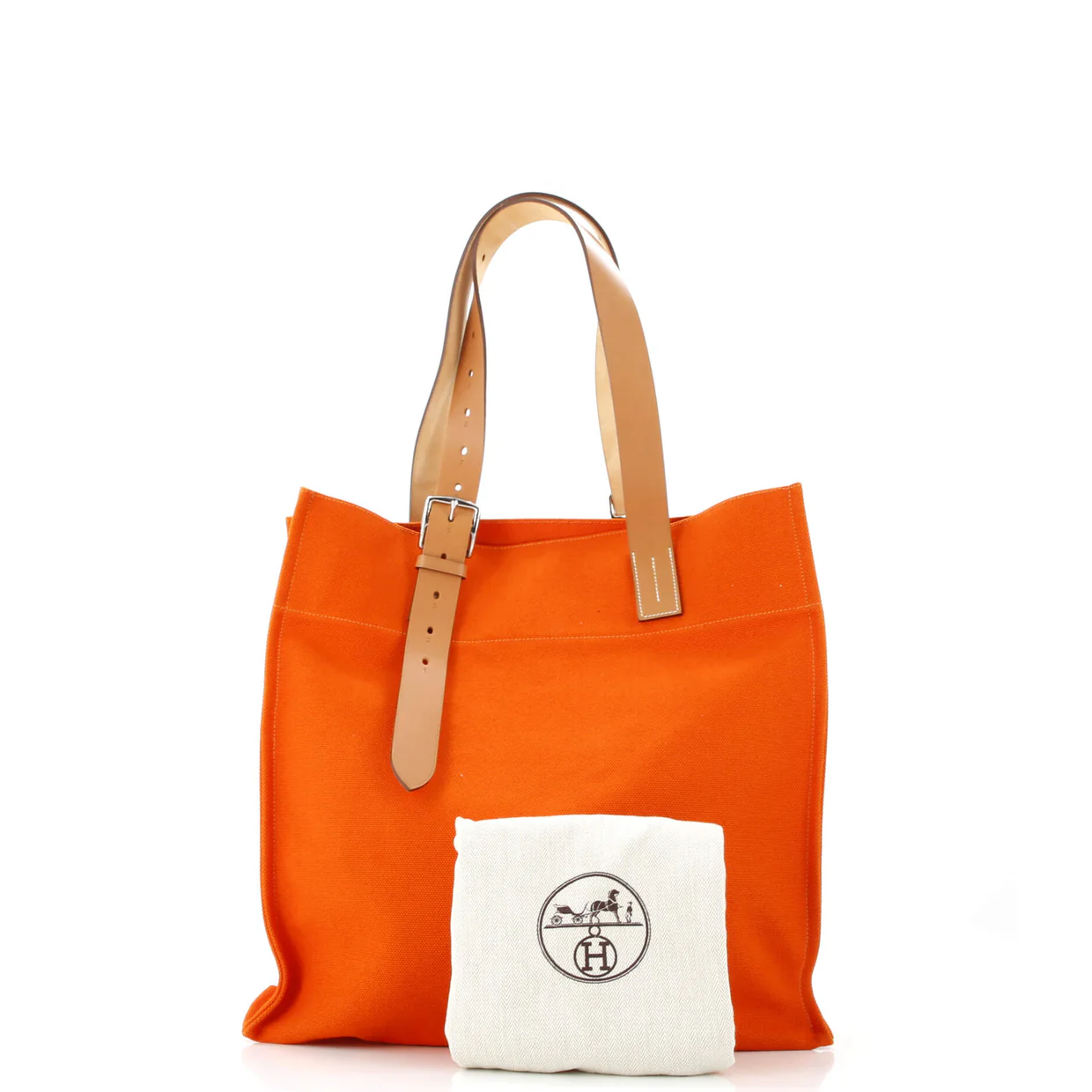 Etriviere Shopping Tote Toile and Leather - Deep Luxury
