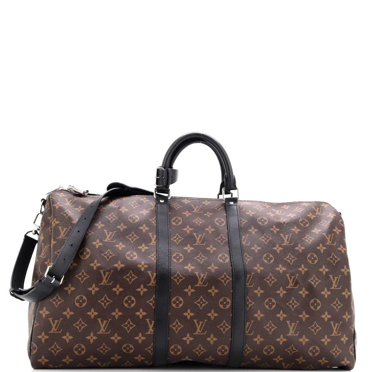 Keepall Bandouliere Bag Macassar Monogram Canvas 55 - Deep Luxury