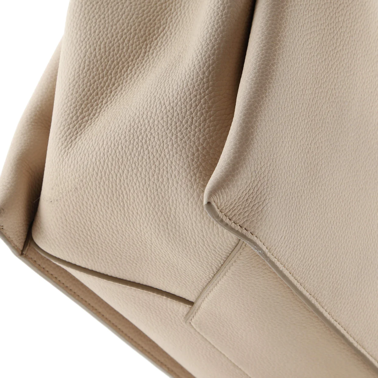 Tri-Fold Shoulder Bag Grained Calfskin Small - Deep Luxury