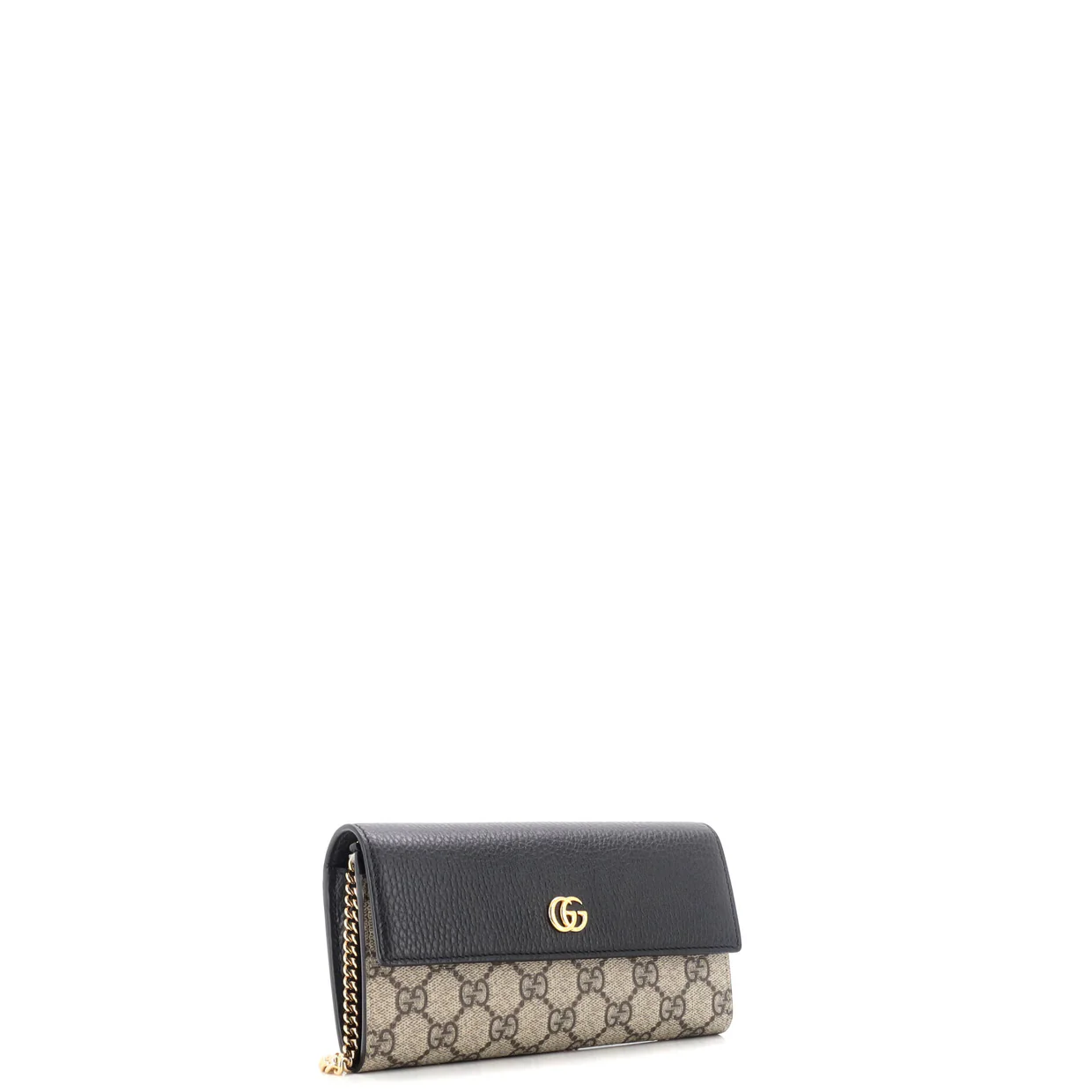 GG Marmont Continental Chain Wallet GG Coated Canvas and Leather - Deep Luxury