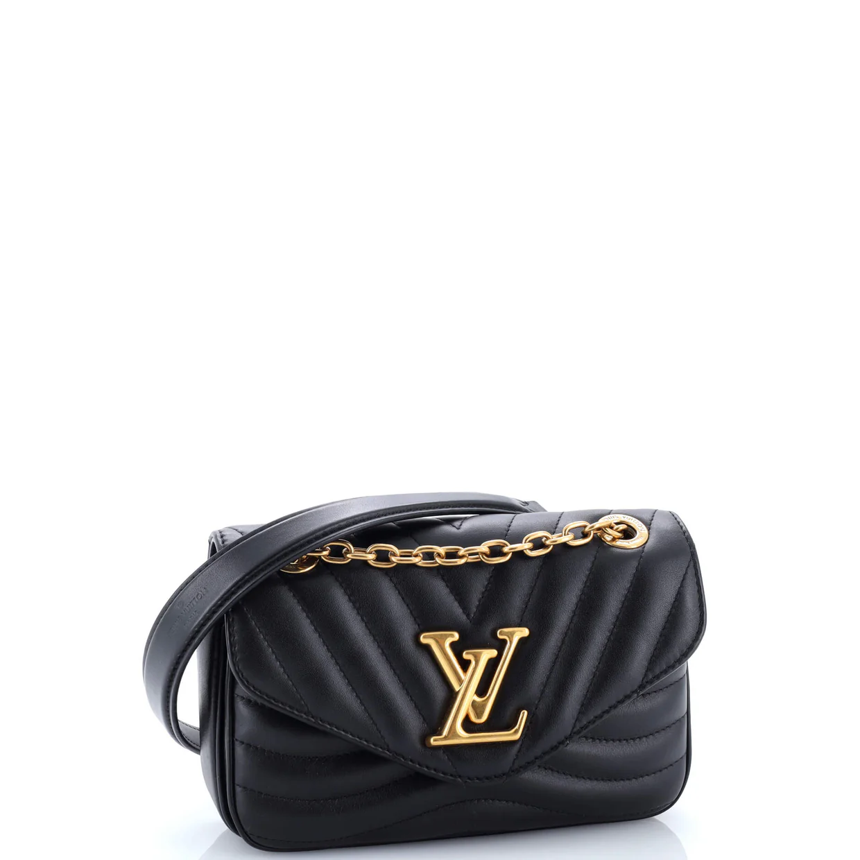 New Wave Chain Bag NM Quilted Leather PM - Deep Luxury