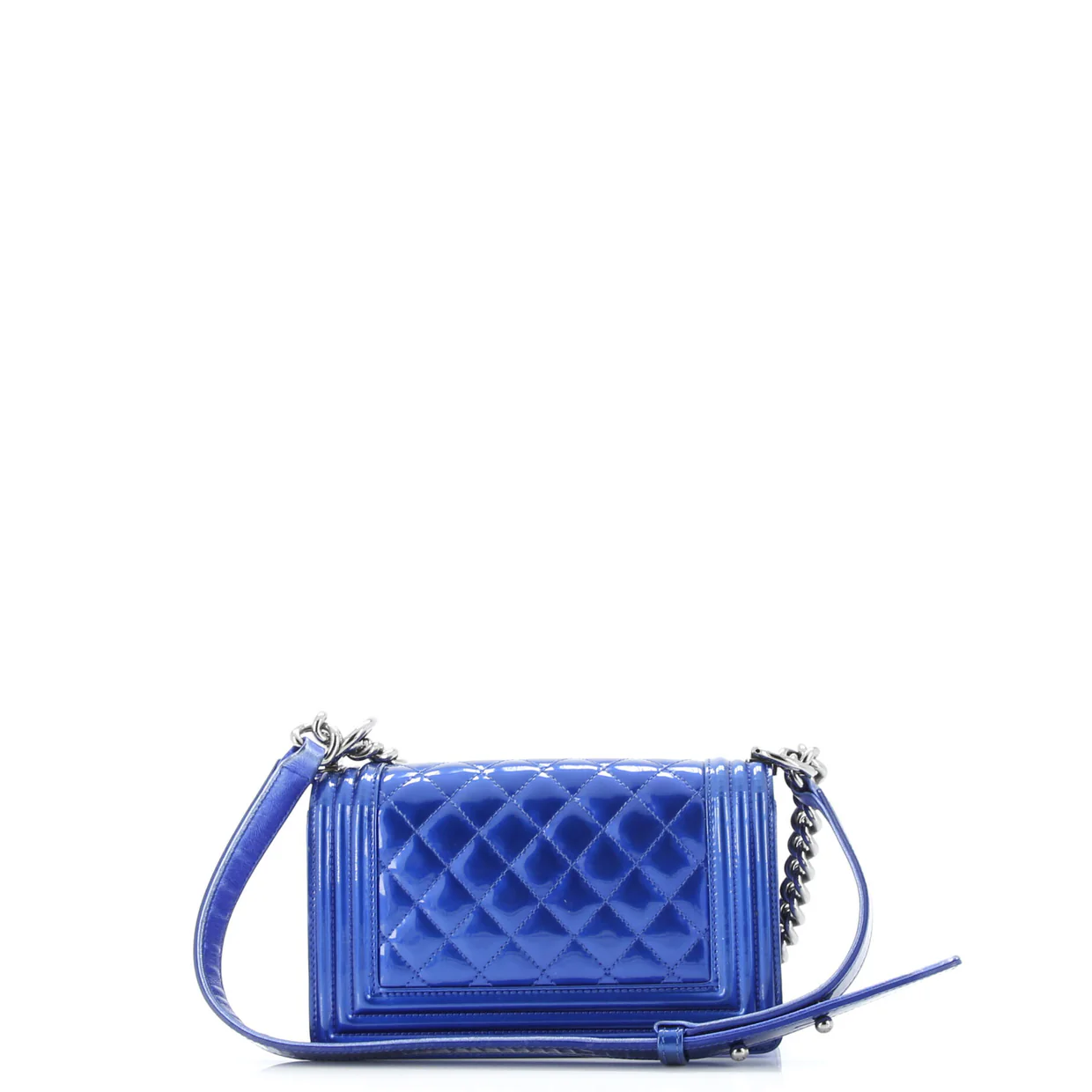 Boy Flap Bag Quilted Patent Small - Deep Luxury