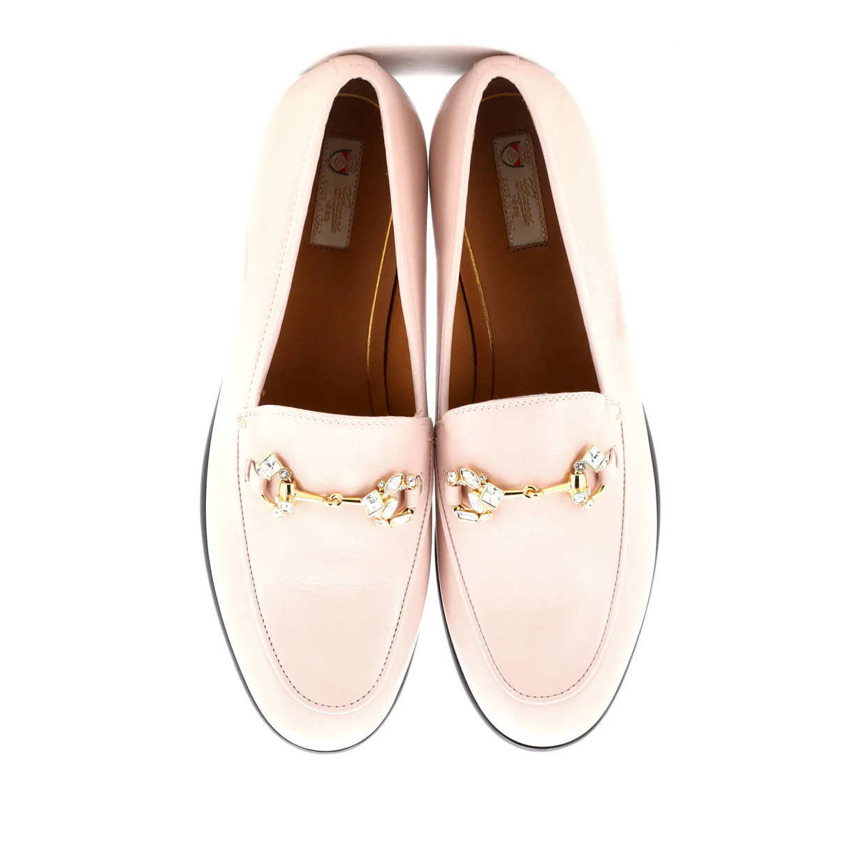 Women's Jordaan Loafers Leather with Crystals - Deep Luxury