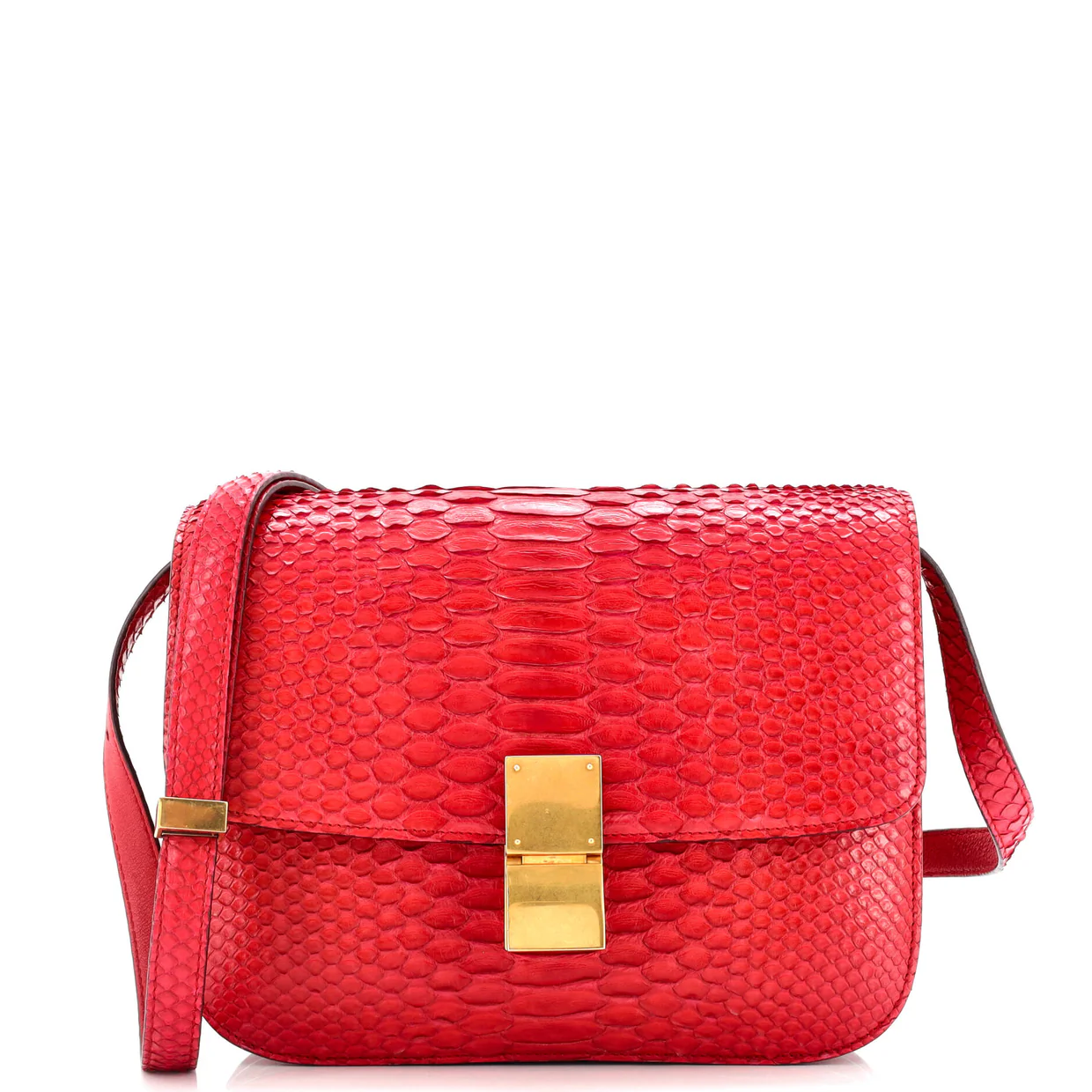 Classic Box Bag Python Medium - Deep Luxury