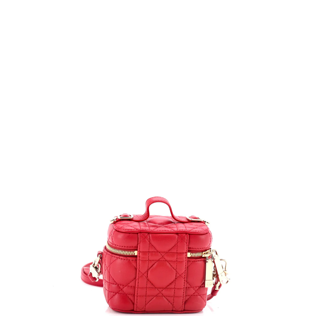 Lady Dior Vanity Case Cannage Quilt Lambskin Micro - Deep Luxury