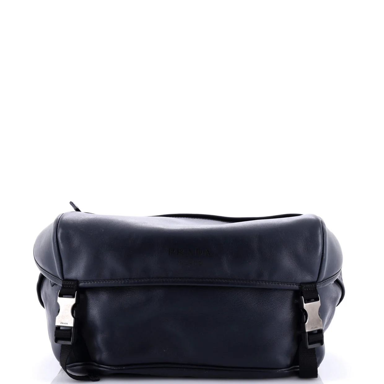 Double Buckle Flap Camera Bag Soft Calf Medium - Deep Luxury