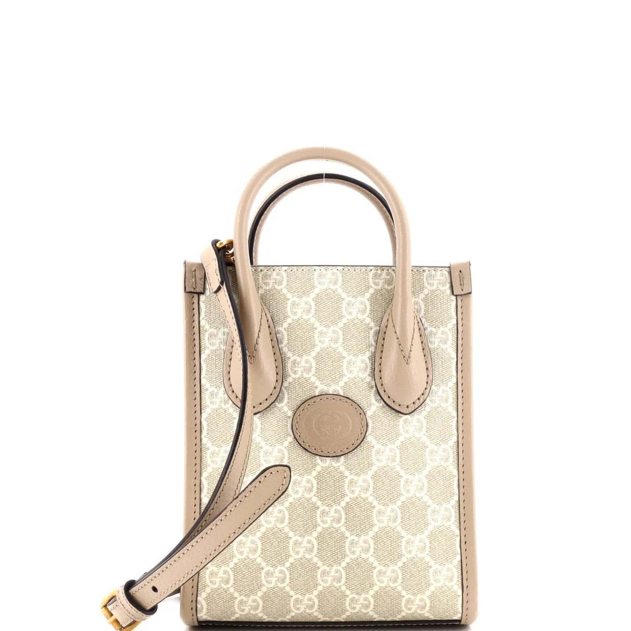 Interlocking G Patch Tote GG Coated Canvas Mini - Deep Luxury