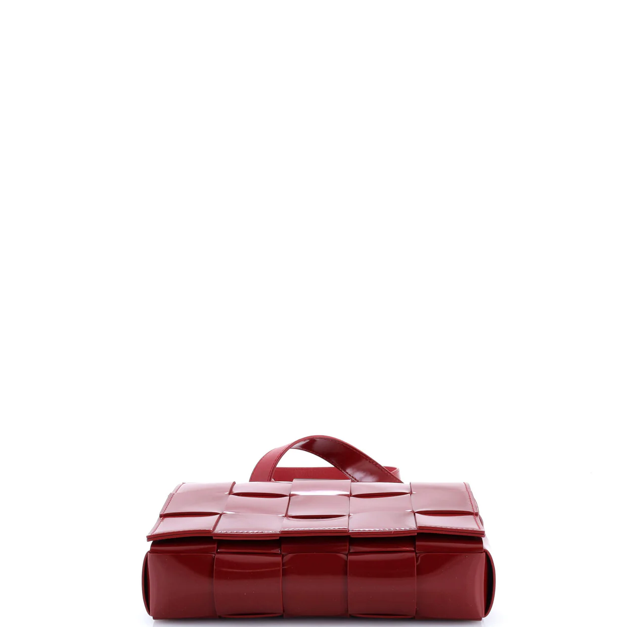 Cassette Crossbody Bag Maxi Intrecciato Patent - Deep Luxury