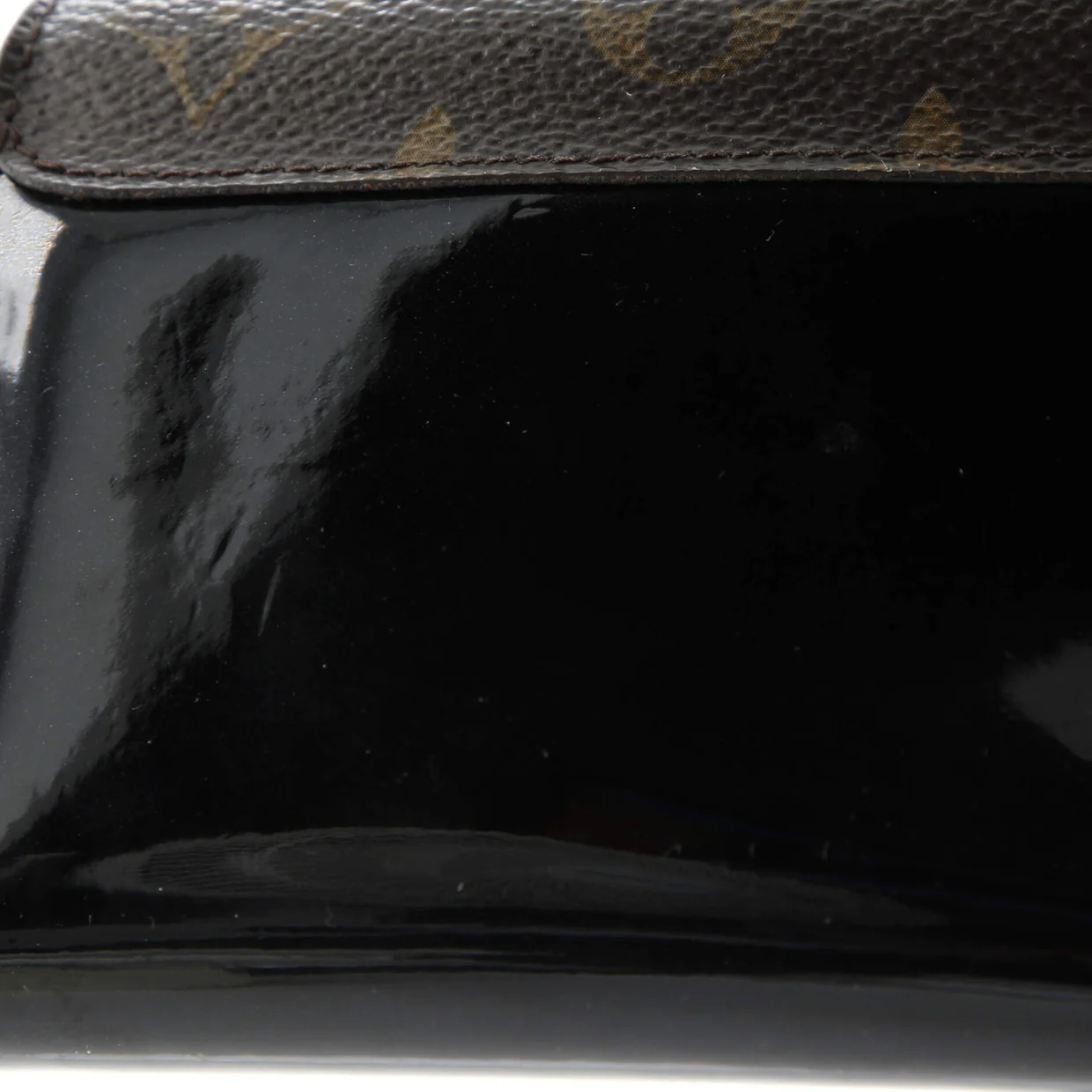Cherrywood Wallet Vernis with Monogram Canvas Compact - Deep Luxury