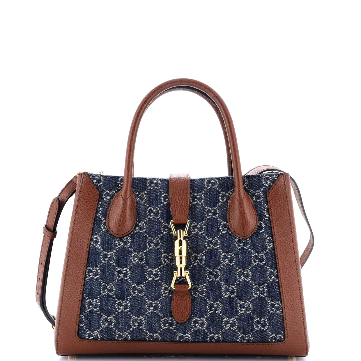 Jackie 1961 Tote GG Denim and Leather Medium - Deep Luxury