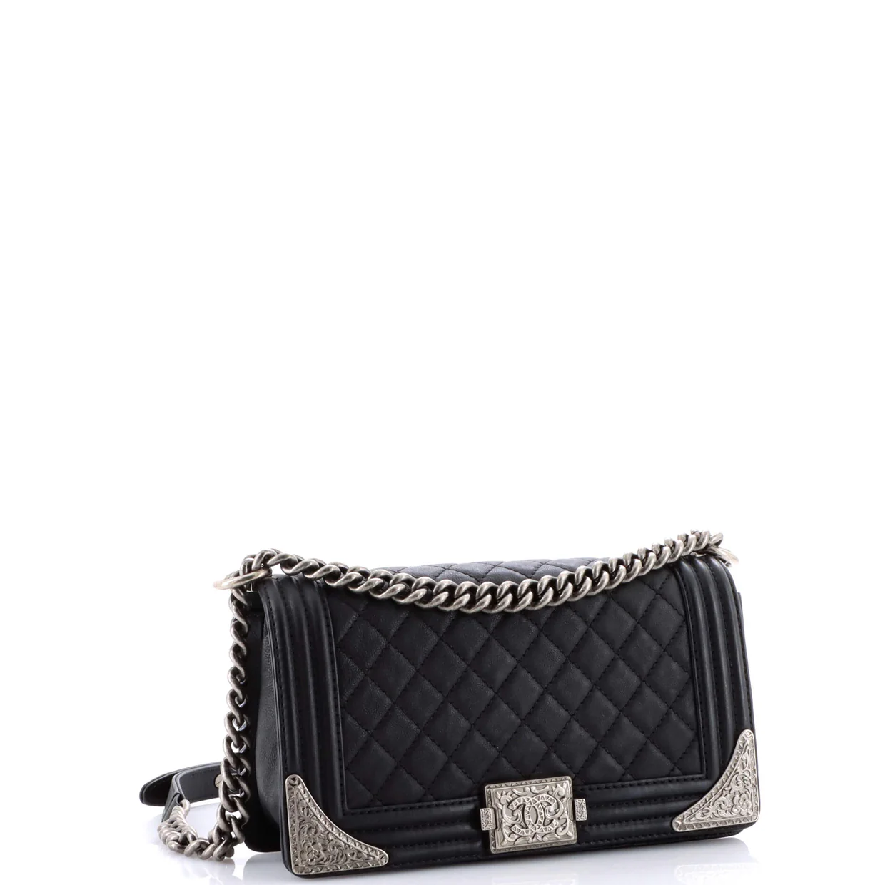 Paris-Dallas Boy Flap Bag Quilted Calfskin with Metal Adornments Old Medium - Deep Luxury