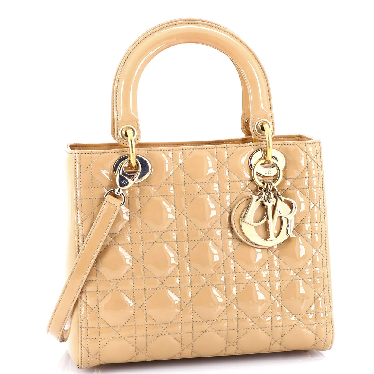 Lady Dior Bag Cannage Quilt Patent Medium - Deep Luxury