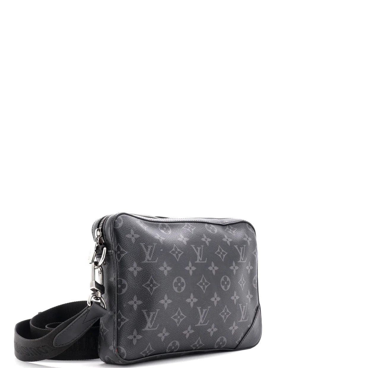 Trio Messenger Bag Reverse Monogram Eclipse Canvas - Deep Luxury