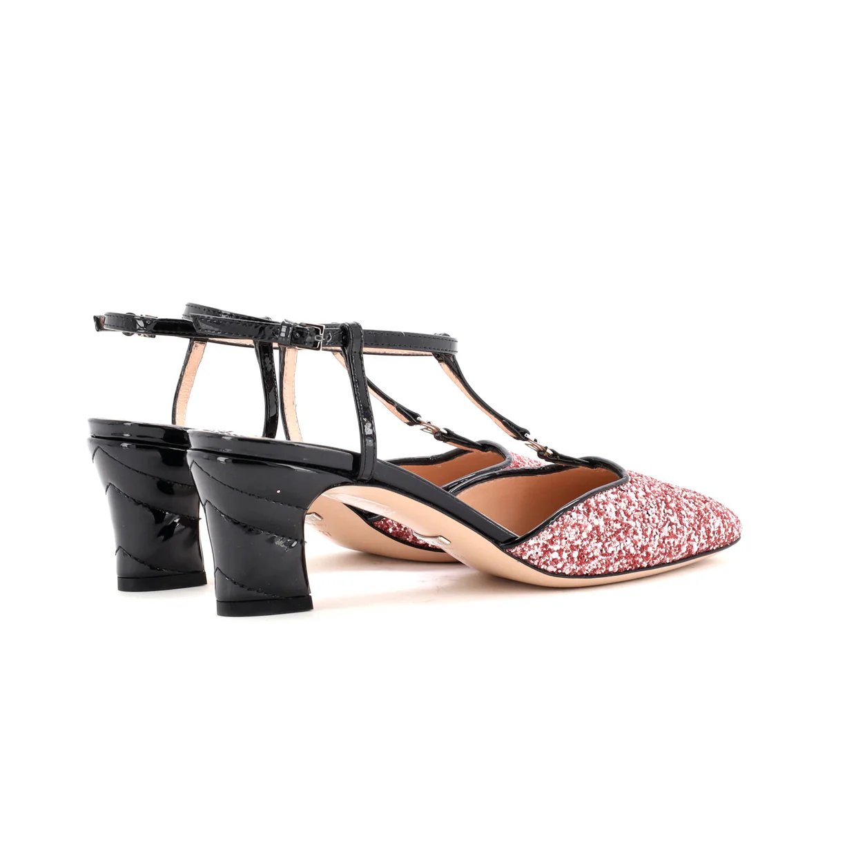 Women's Slingback Pumps Glitter and Patent - Deep Luxury