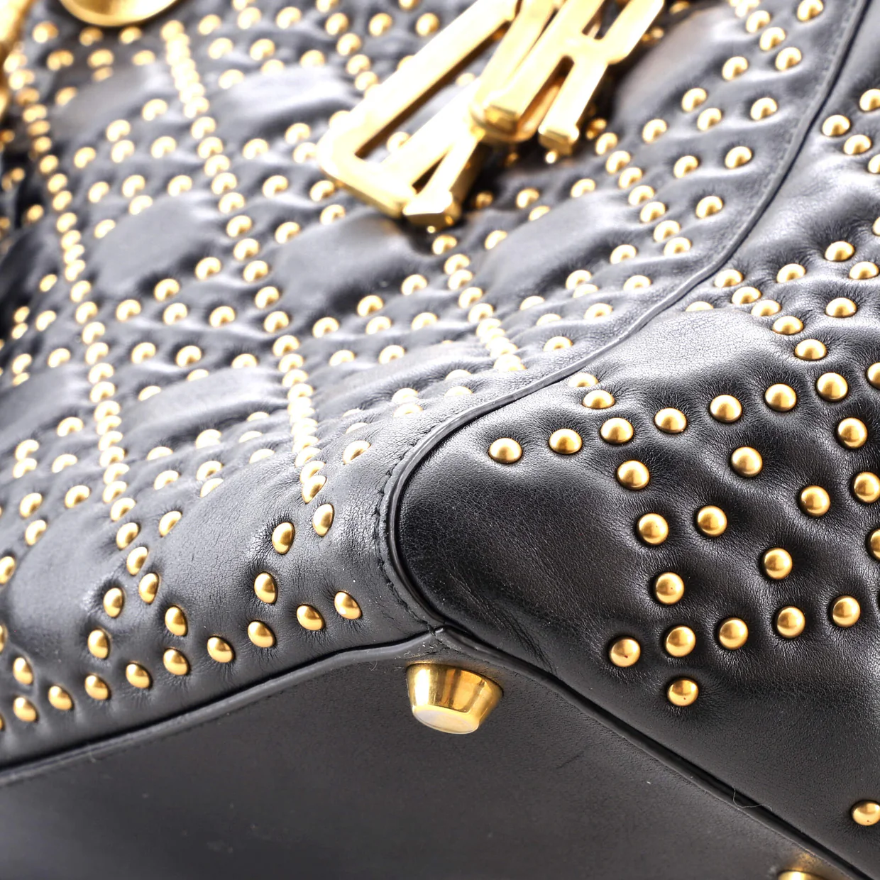 Supple Lady Dior Bag Cannage Studded Lambskin Small - Deep Luxury