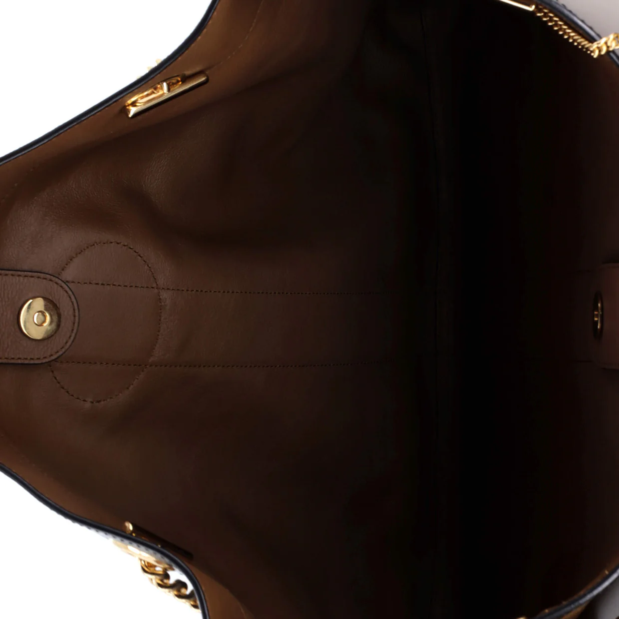 Rajah Chain Tote Suede Large - Deep Luxury