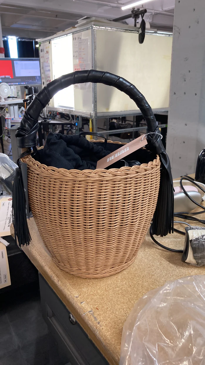 Panier Tassel Round Bucket Bag Wicker with Leather - Deep Luxury