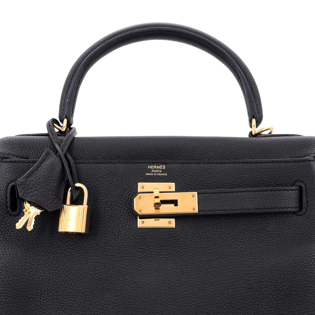 Kelly Handbag Noir Togo with Gold Hardware 28 - Deep Luxury