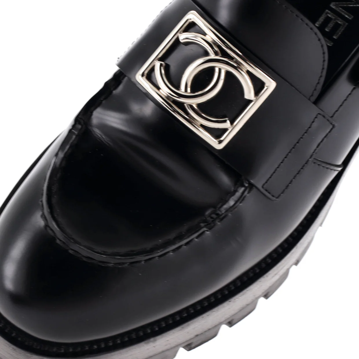 Women's CC Platform Loafers Leather - Deep Luxury