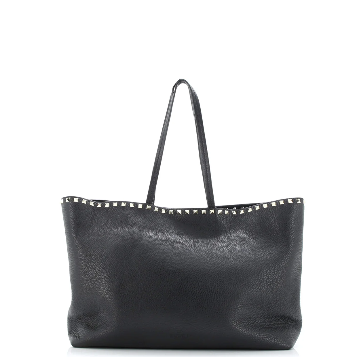 Rockstud Shopper Tote Leather Large - Deep Luxury