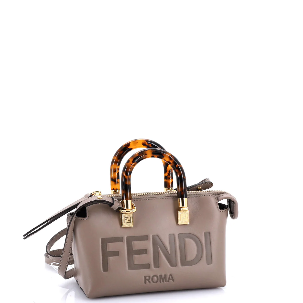 Logo By The Way Top Handle Bag Embossed Leather Mini - Deep Luxury