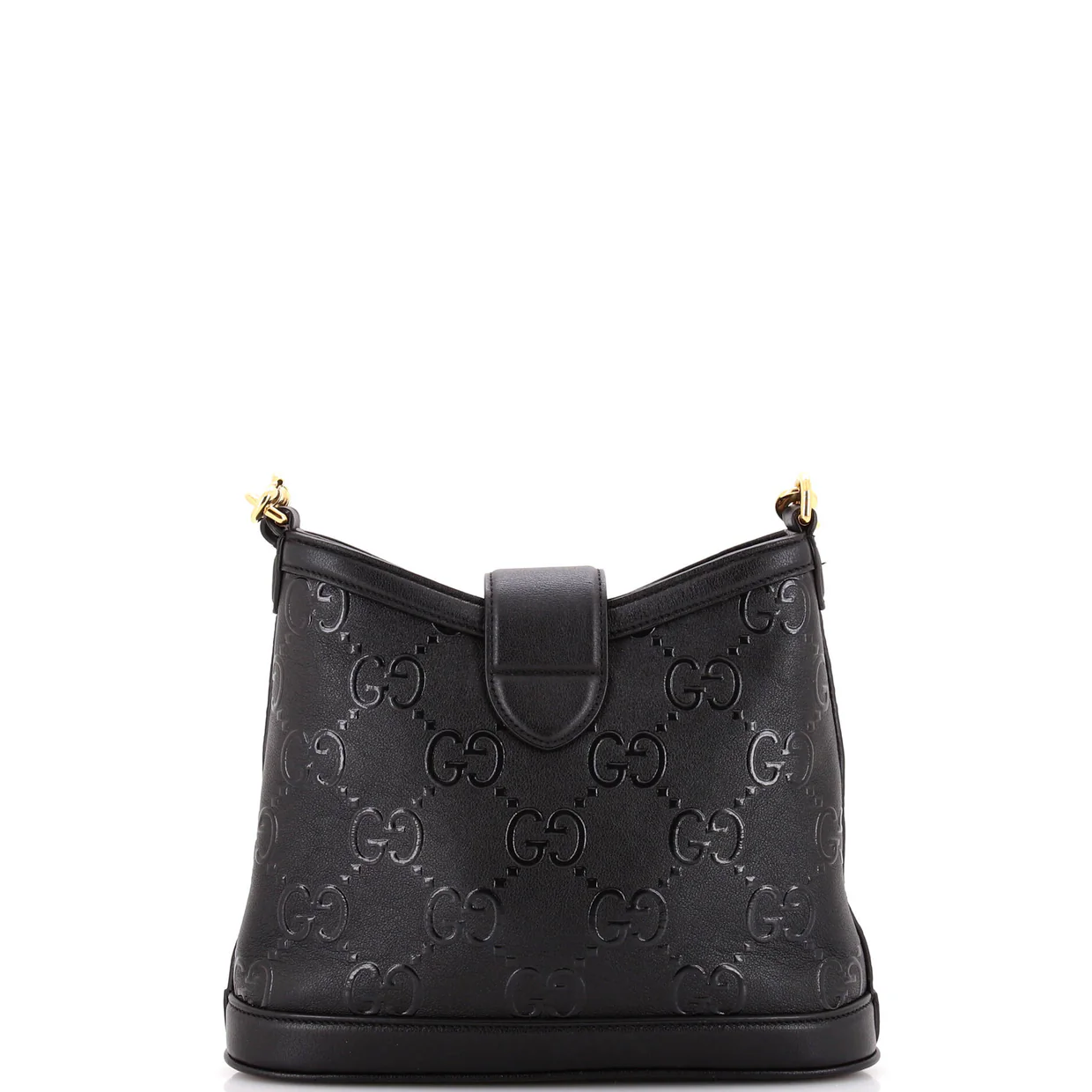 GG Padlock Shoulder Bag GG Embossed Leather Small - Deep Luxury