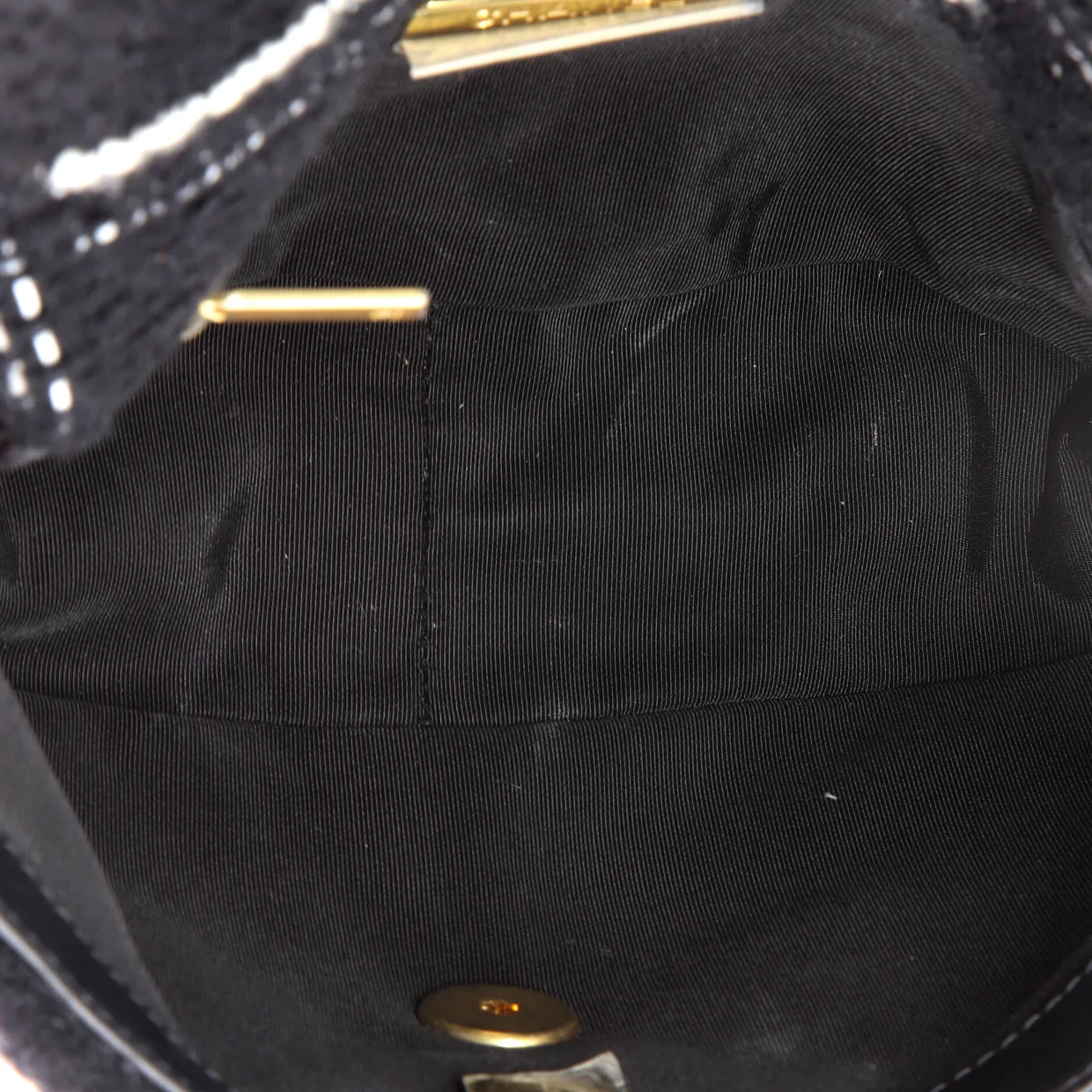 19 Flap Bag Quilted Tweed Medium - Deep Luxury