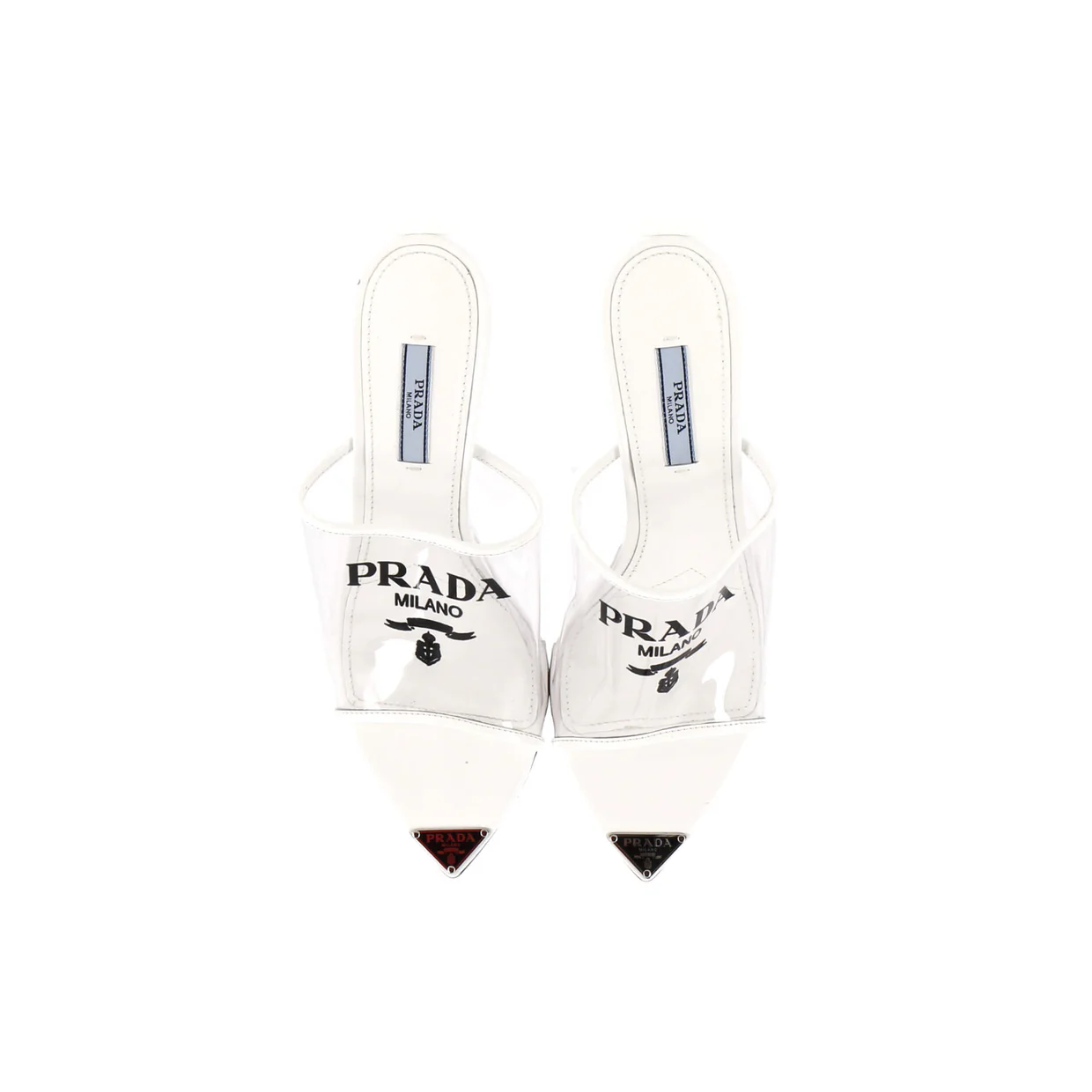 Women's Logo Heeled Sandals PVC with Leather - Deep Luxury