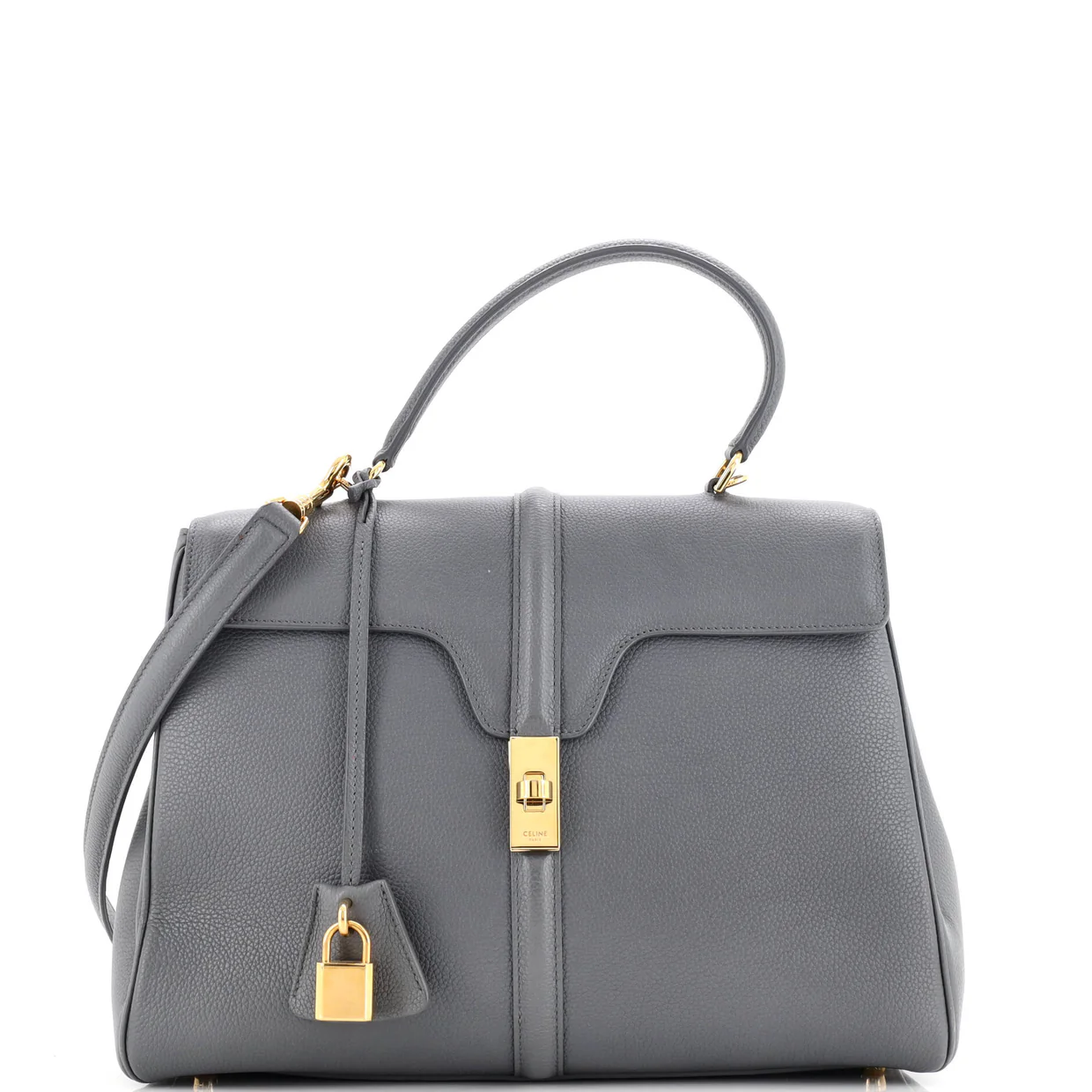 16 Top Handle Bag Grained Calfskin Medium - Deep Luxury