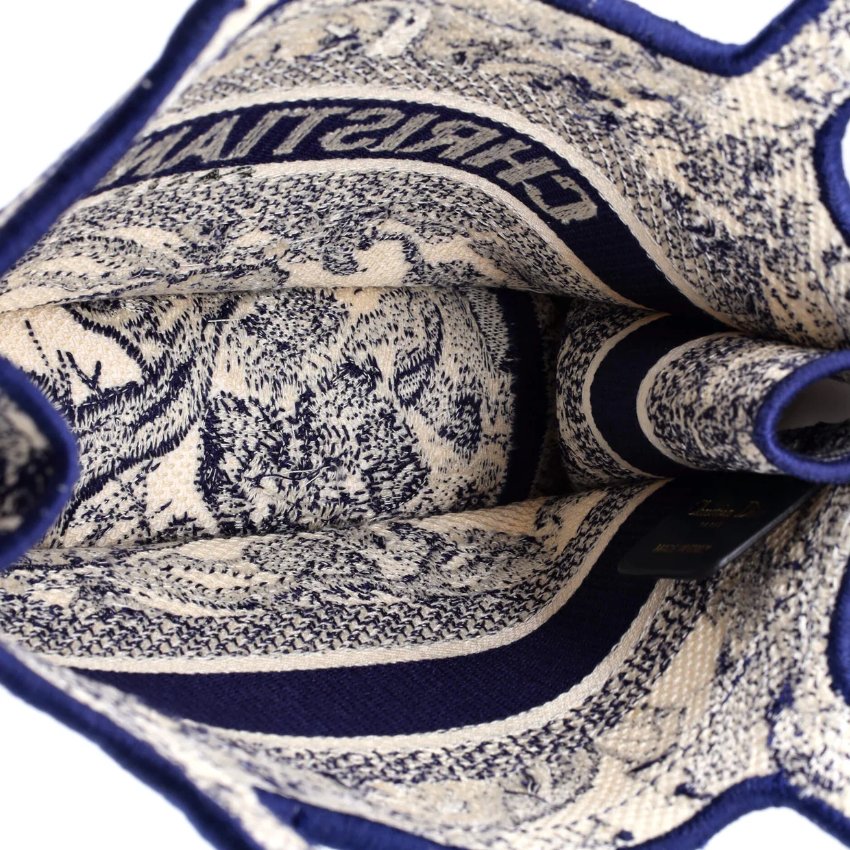 Toile de Jouy Book Tote Embroidered Canvas Mini - Deep Luxury