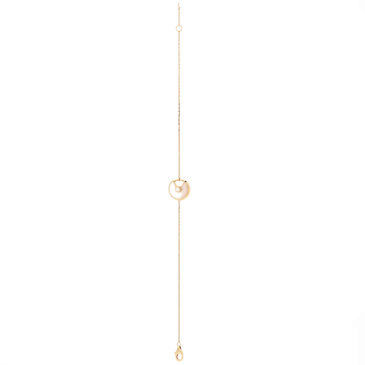 Amulette de Cartier Bracelet 18K Yellow Gold with Diamond and Mother of Pearl XS - Deep Luxury