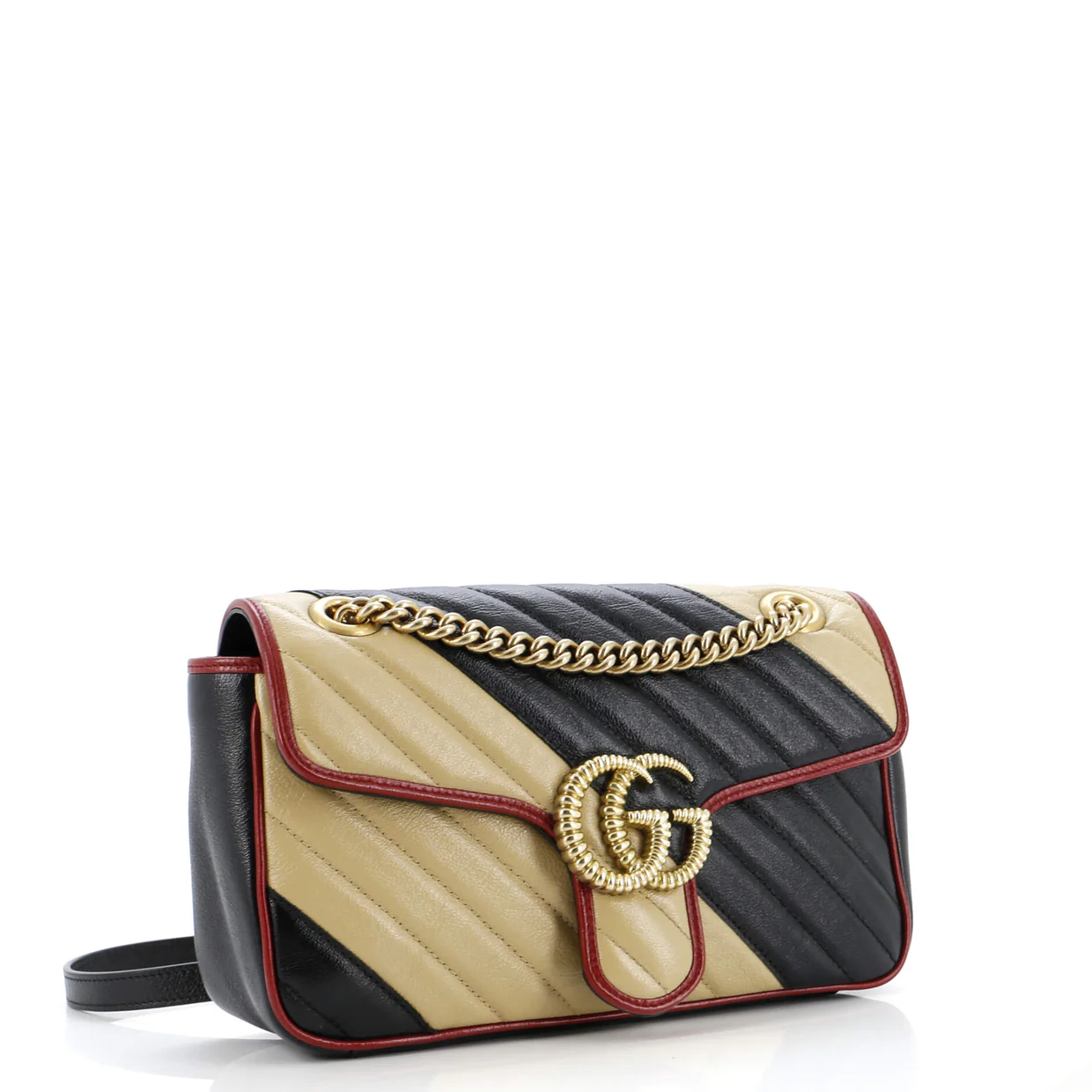 GG Marmont Flap Bag Diagonal Quilted Leather Medium - Deep Luxury