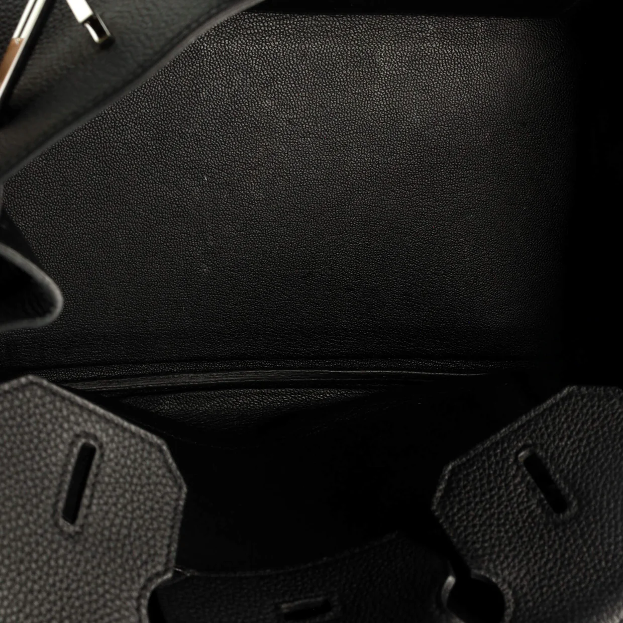 Birkin Handbag Noir Togo with Palladium Hardware 30 - Deep Luxury