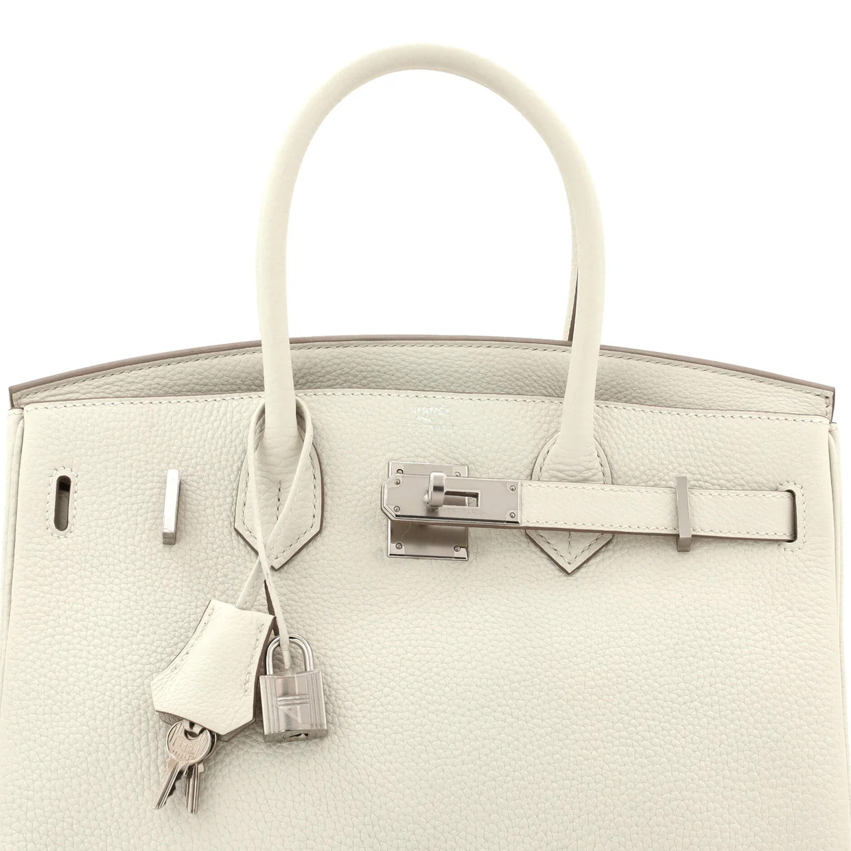 Birkin Handbag Light Togo with Palladium Hardware 30 - Deep Luxury