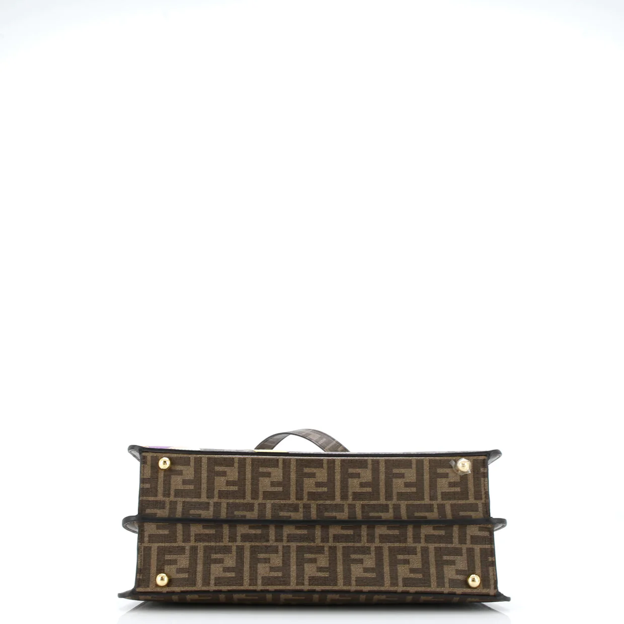 Antonio Lopez Peekaboo ISeeU Bag Zucca Coated Canvas with Printed Leather Inlay Medium - Deep Luxury