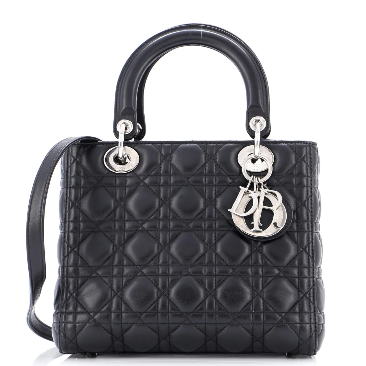Lady Dior Bag Cannage Quilt Lambskin Medium - Deep Luxury