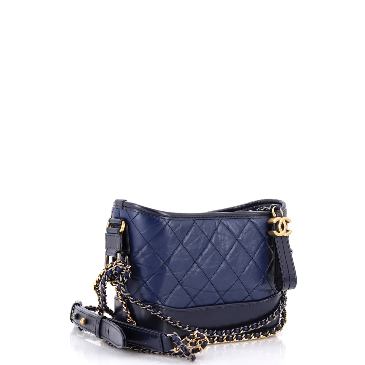 Gabrielle Hobo Quilted Aged Calfskin Small - Deep Luxury