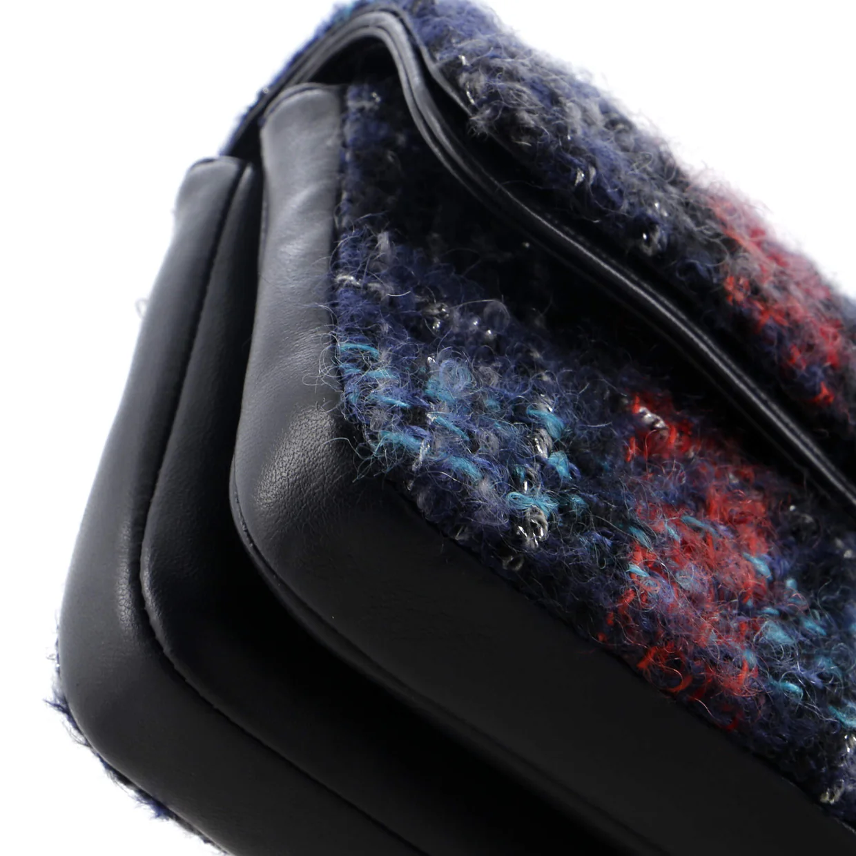 CC Chic Double Flap Bag Quilted Tweed Small - Deep Luxury