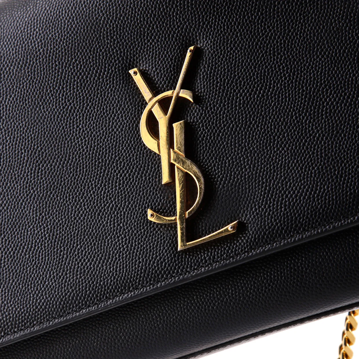 Classic Monogram Crossbody Bag Grainy Leather Medium - Deep Luxury