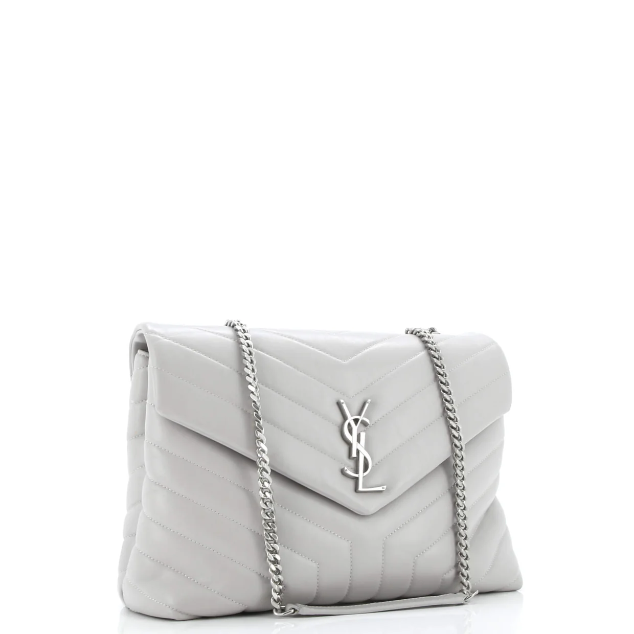 Loulou Shoulder Bag Matelasse Chevron Leather Medium - Deep Luxury