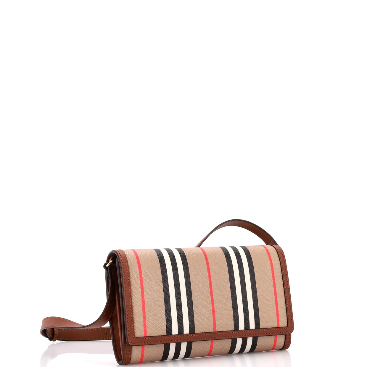 Hannah Wallet on Strap Icon Stripe E-Canvas - Deep Luxury