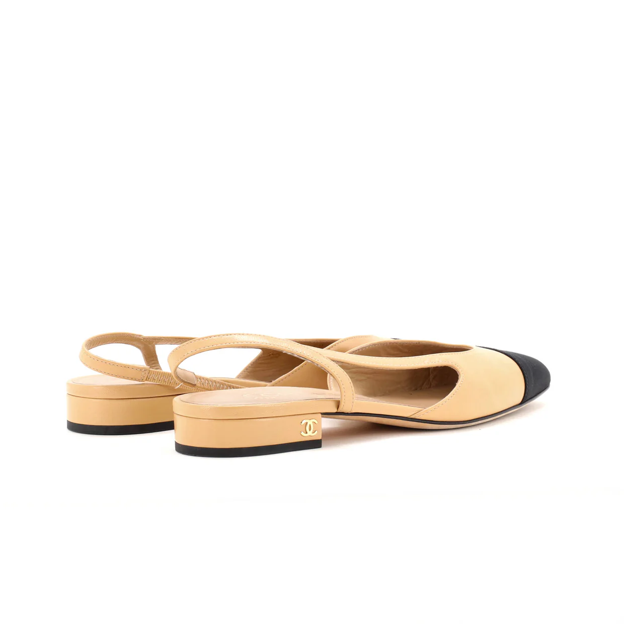 Women's Cap Toe CC Slingback Flats Leather - Deep Luxury
