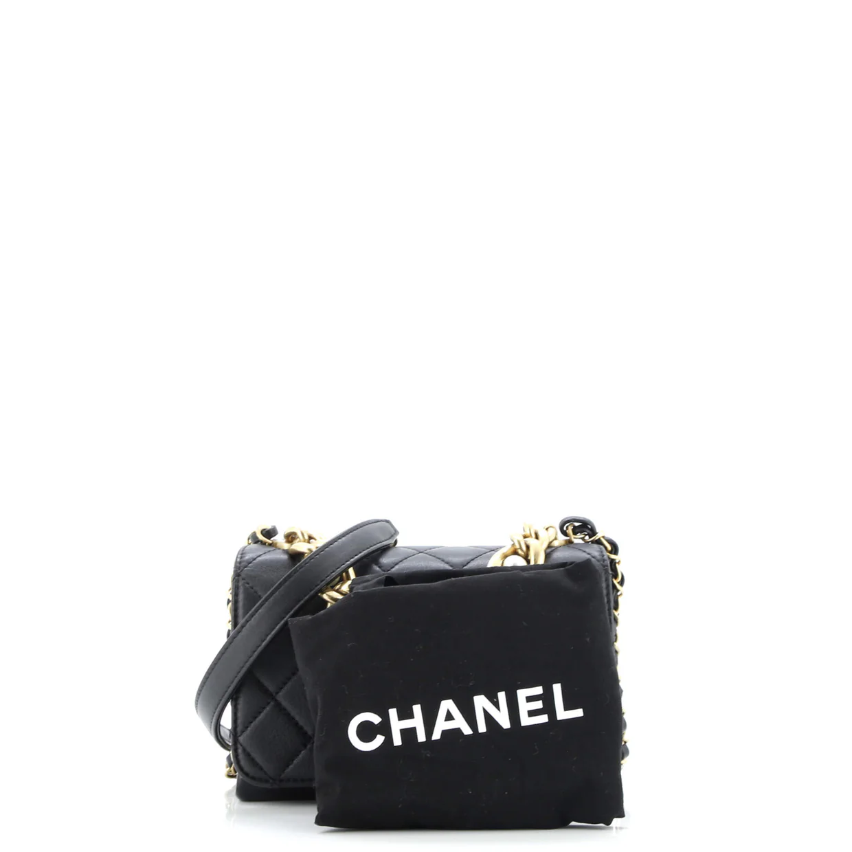 Pearl Boy Chain Flap Bag Quilted Calfskin Mini - Deep Luxury