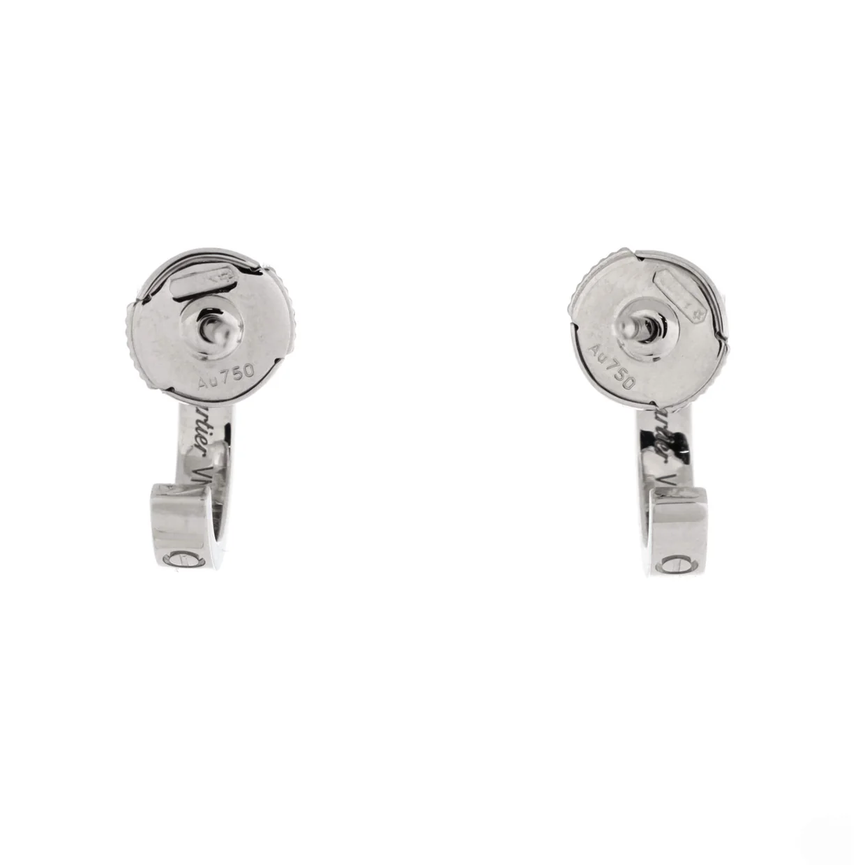 Love Hoop Earrings 18K White Gold Small - Deep Luxury