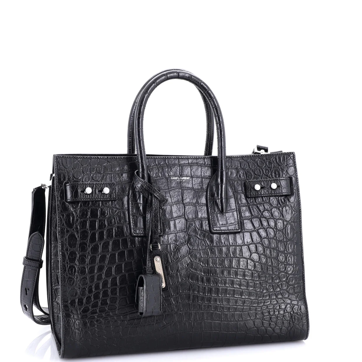 Sac de Jour NM Bag Crocodile Embossed Leather Small - Deep Luxury