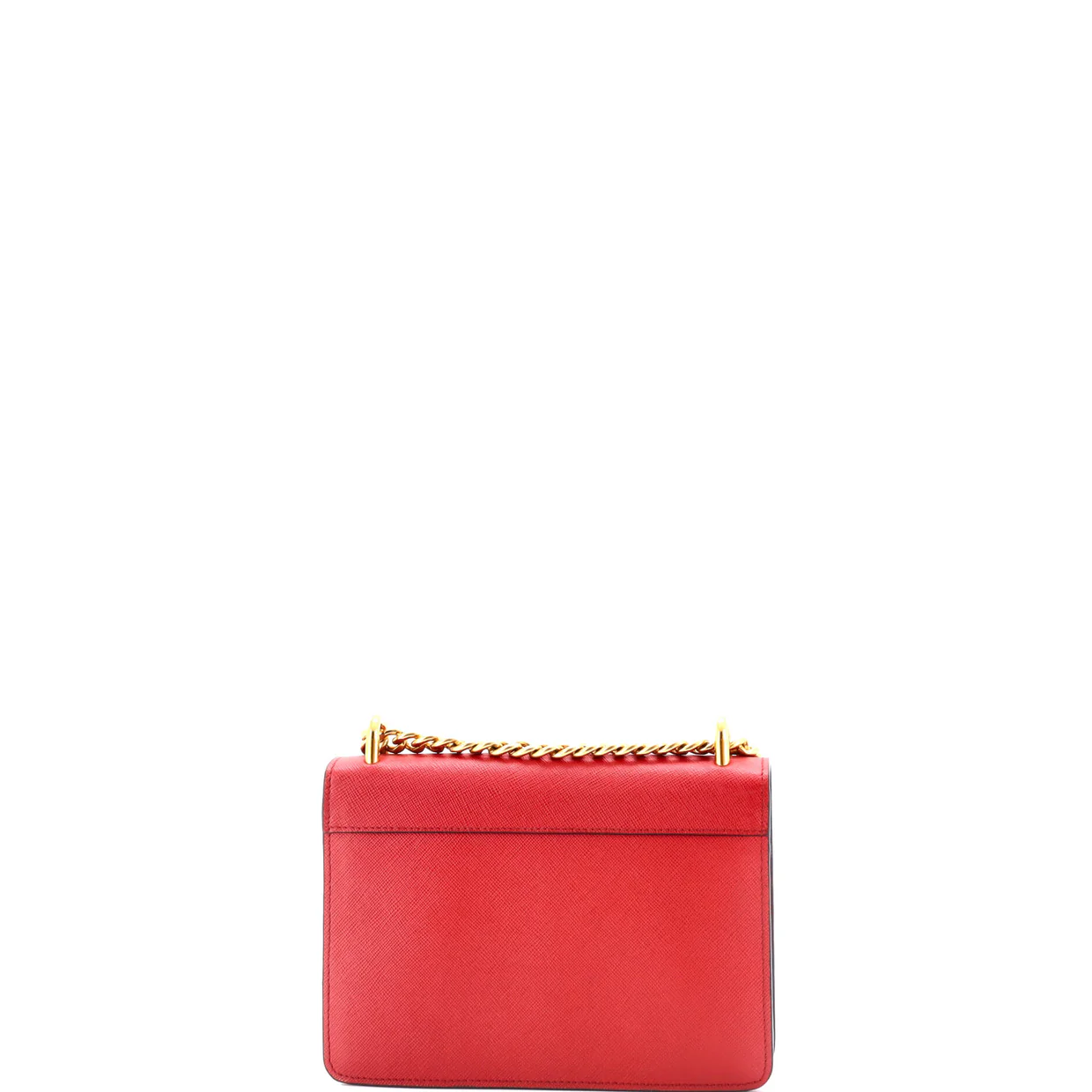 Chain Flap Bag Saffiano Leather Small - Deep Luxury