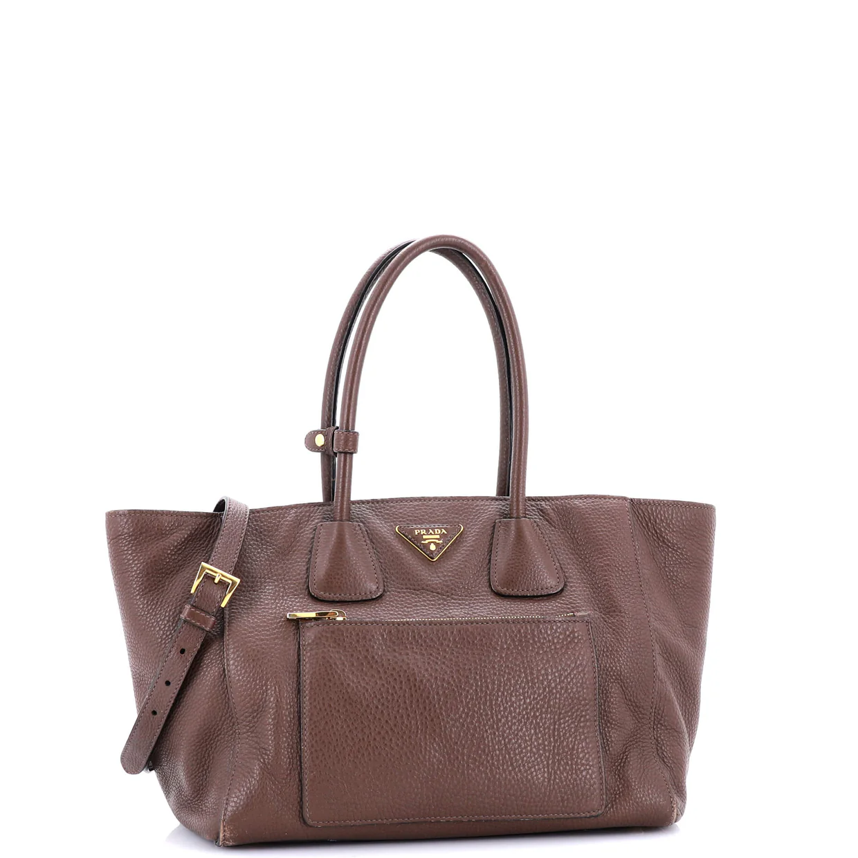 Front Pocket Wing Convertible Tote Vitello Daino - Deep Luxury